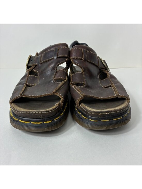 VTG Y2K Dr Martens 8A26 Bark Grizzly Chunky Fisherman Sandals Mens 13 Brown main image 4